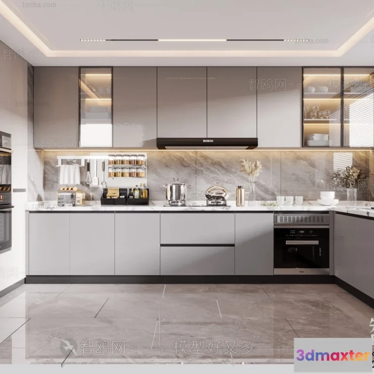 1367254 - Kitchen - Modern Style Interior 3D Scenes - 230 3D Max