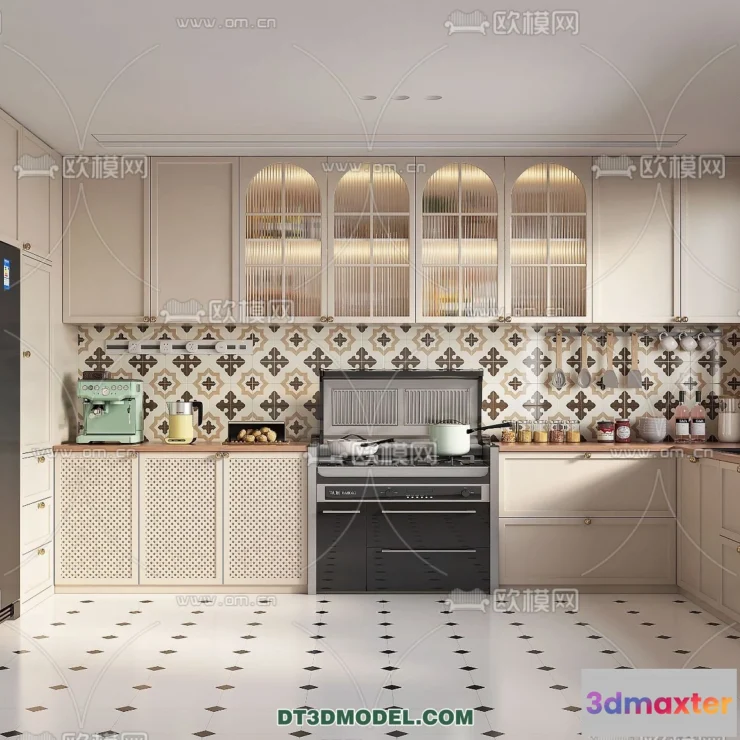 1367478 - Kitchen - France Style - Interior 3D Scene - 017 3D Max