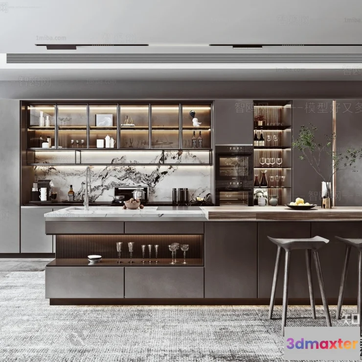 1367536 - Kitchen - Modern Style Interior 3D Scenes - 234 3D Max