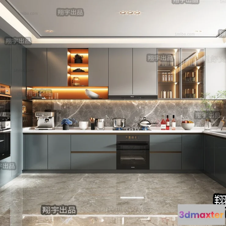 1367603 - Kitchen 3D Interior Scene - 3D Models - 206 3D Max