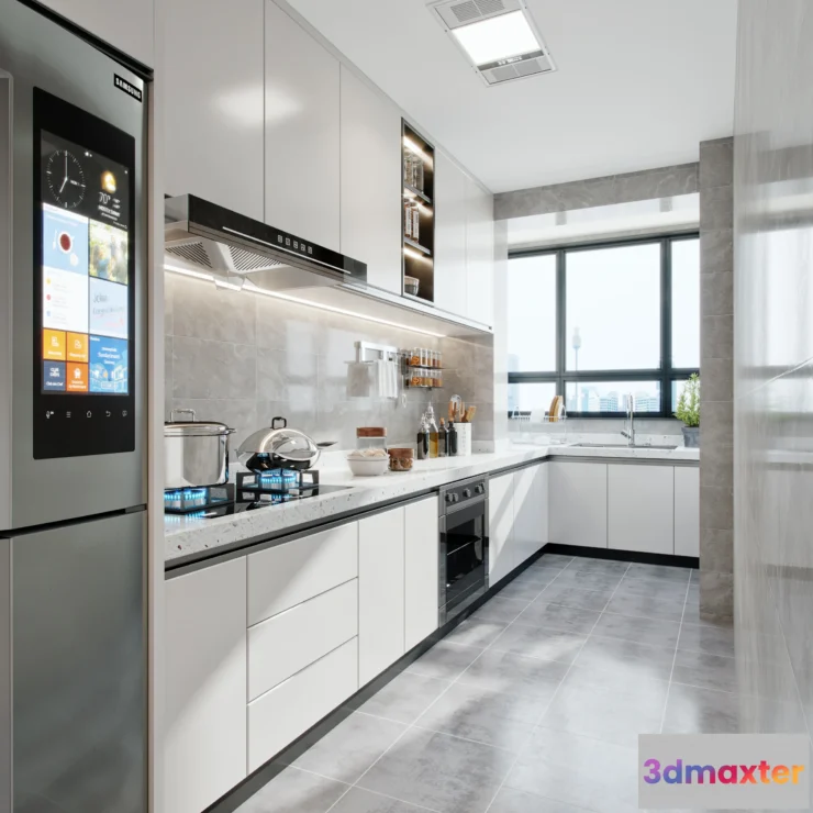 1367666 - Kitchen - Modern Style 3D Scenes - Interior Design - 001 3D Max