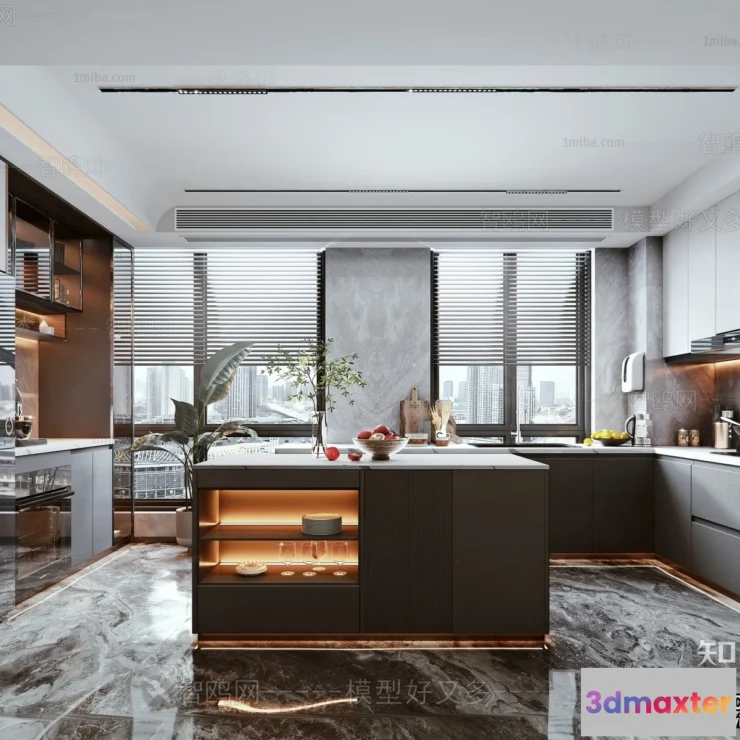1367746 - Kitchen - Modern Style Interior 3D Scenes - 237 3D Max