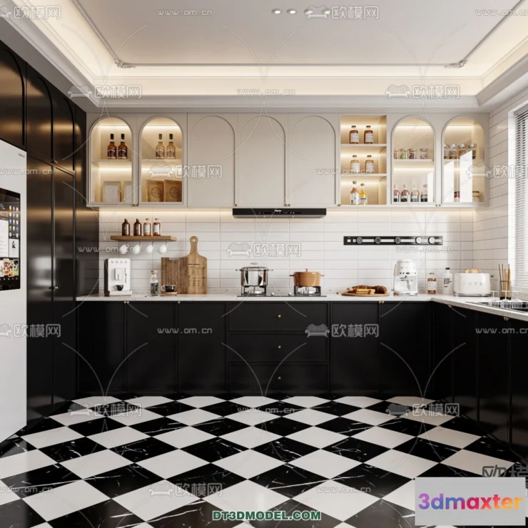 1367753 - Kitchen - France Style - Interior 3D Scene - 021 3D Max