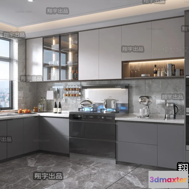 1367884 - Kitchen 3D Interior Scene - 3D Models - 210 3D Max