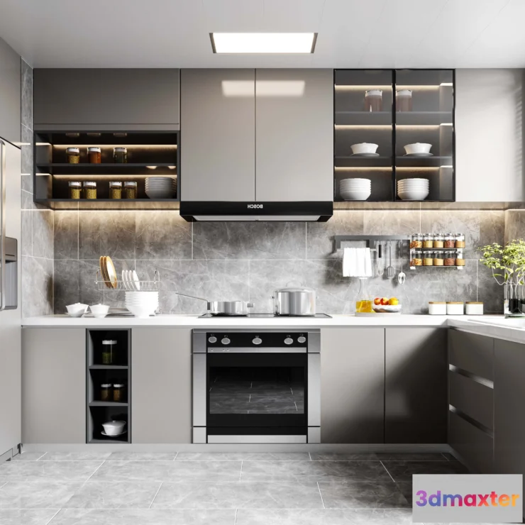 1367946 - Kitchen - Modern Style 3D Scenes - Interior Design - 005 3D Max