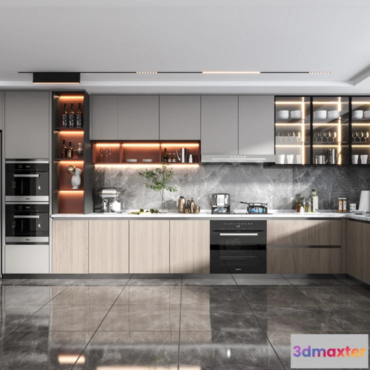 1368015 - Kitchen - Modern Style 3D Scenes - Interior Design - 006 3D Max