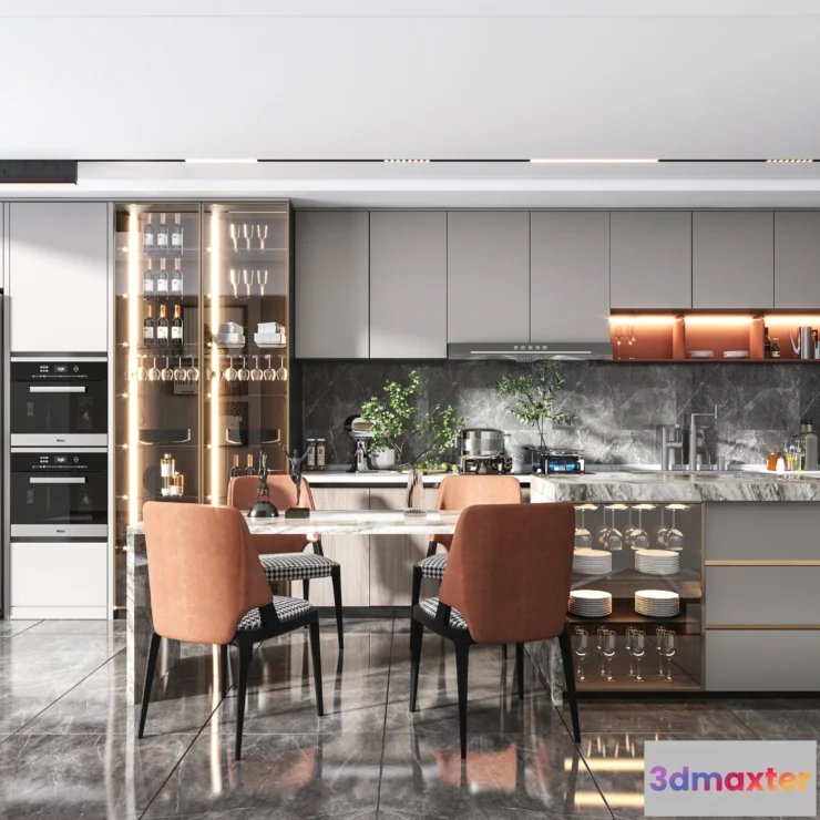 1368074 - Kitchen - Modern Style 3D Scenes - Interior Design - 007 3D Max