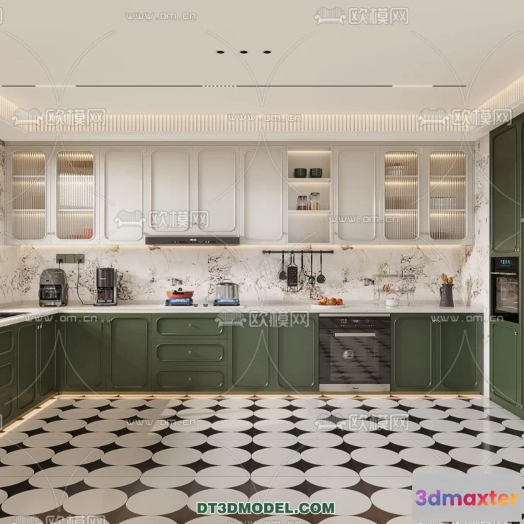 1368098 - Kitchen - France Style - Interior 3D Scene - 026 3D Max