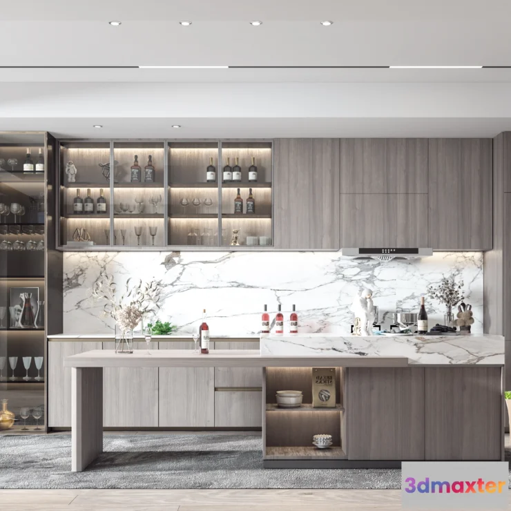 1368148 - Kitchen - Modern Style 3D Scenes - Interior Design - 008 3D Max