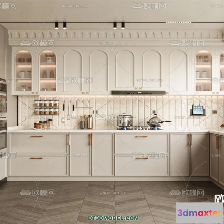 1368309 - Kitchen - France Style - Interior 3D Scene - 029 3D Max