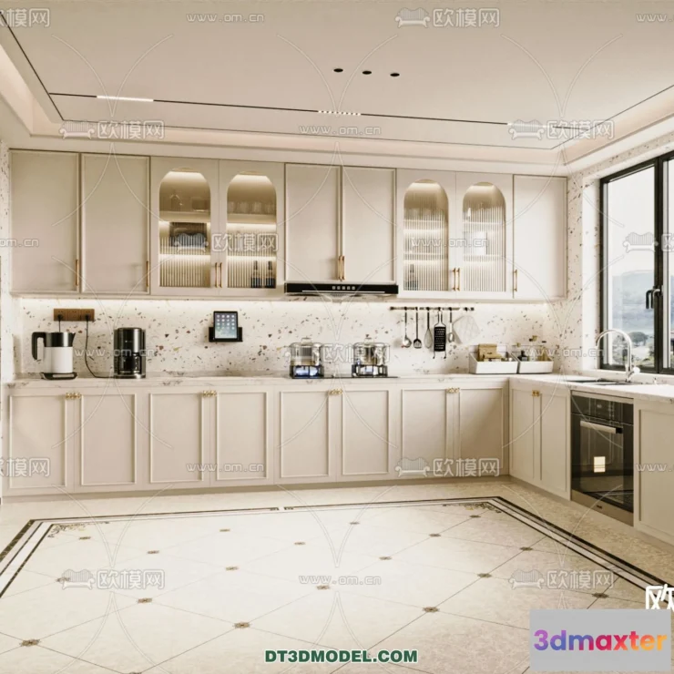 1368378 - Kitchen - France Style - Interior 3D Scene - 030 3D Max