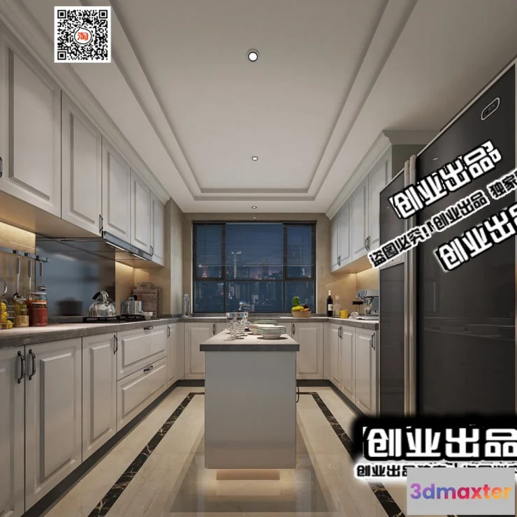 1368442 - Kitchen 3D Interior Scene - 3D Models - 218 3D Max