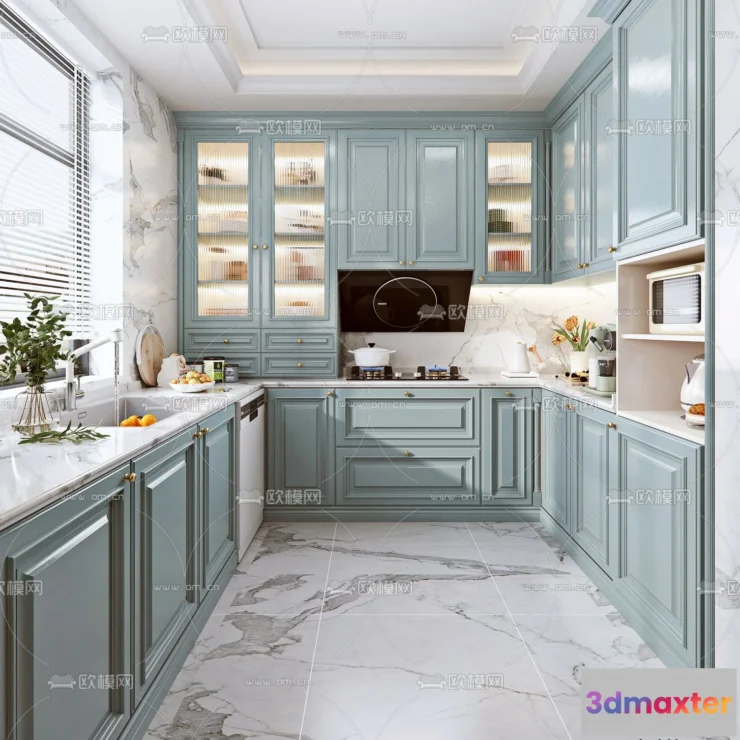 1368774 - Kitchen - France Style - Interior 3D Scene - 036 3D Max