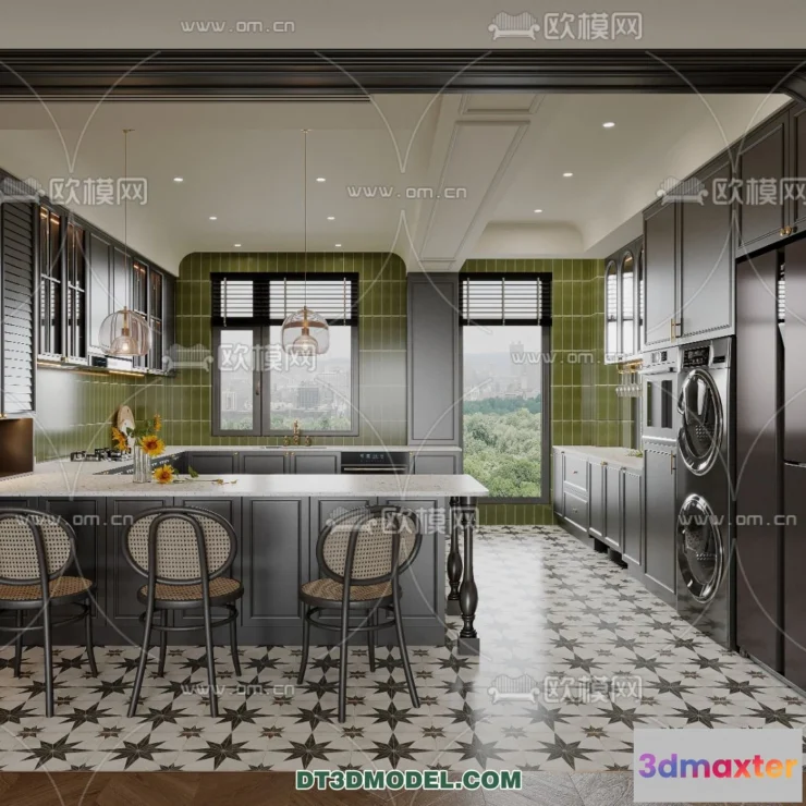 1368843 - Kitchen - France Style - Interior 3D Scene - 037 3D Max