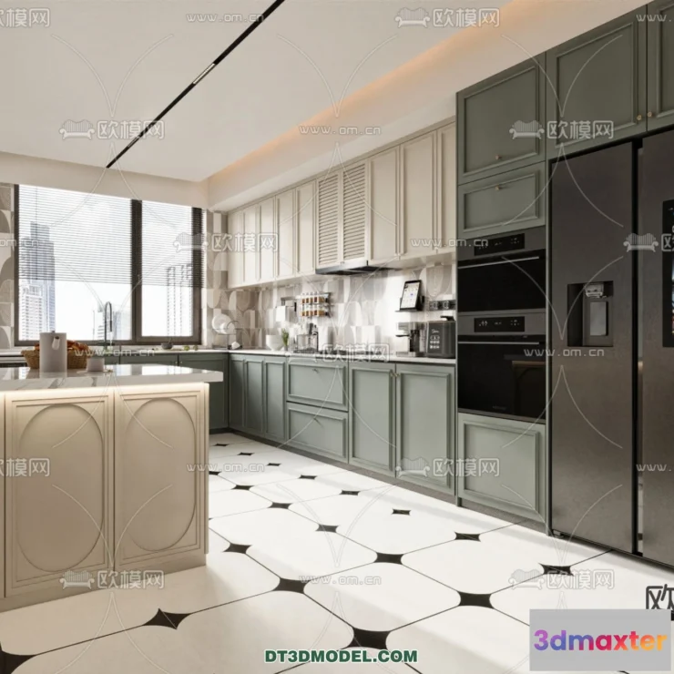 1368918 - Kitchen - France Style - Interior 3D Scene - 038 3D Max