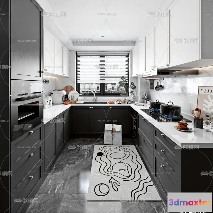 1369036 - Kitchen - France Style - Interior 3D Scene - 040 3D Max