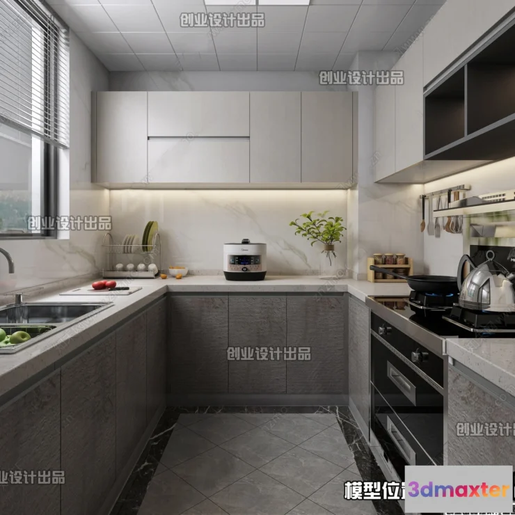 1369041 - Kitchen 3D Interior Scene - 3D Models - 227 3D Max