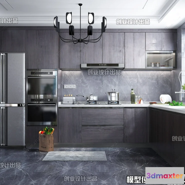 1369105 - Kitchen 3D Interior Scene - 3D Models - 228 3D Max