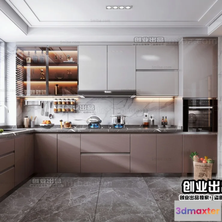 1369445 - Kitchen 3D Interior Scene - 3D Models - 233 3D Max