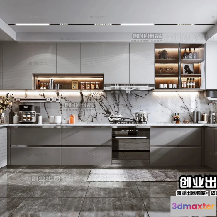 1369584 - Kitchen 3D Interior Scene - 3D Models - 235 3D Max