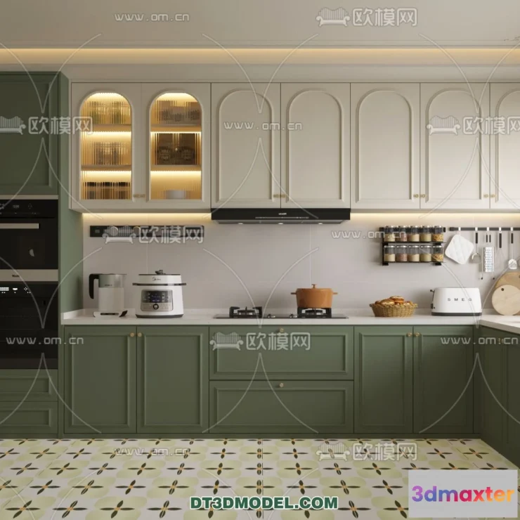 1370054 - Kitchen - France Style - Interior 3D Scene - 054 3D Max