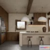 1370440 - Kitchen 3D Interior Scene Model - Wabi Sabi Style - 003 3D Max