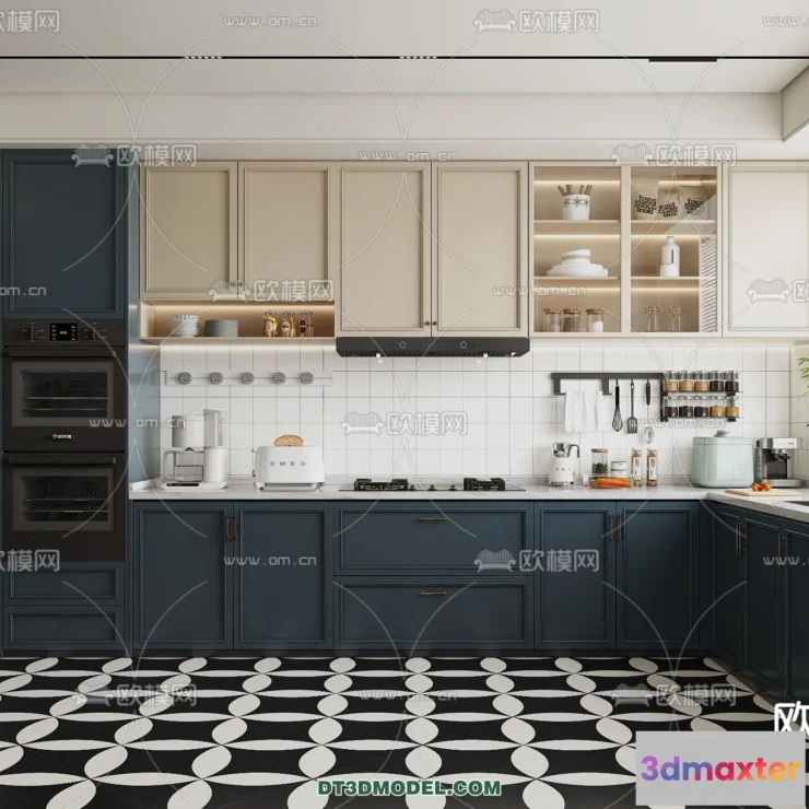 1370446 - Kitchen - France Style - Interior 3D Scene - 060 3D Max