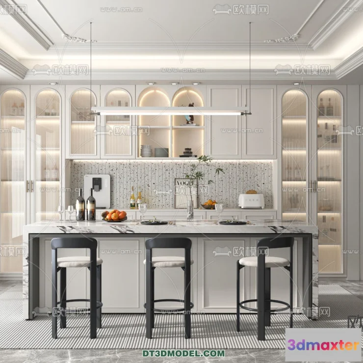 1370596 - Kitchen - France Style - Interior 3D Scene - 062 3D Max