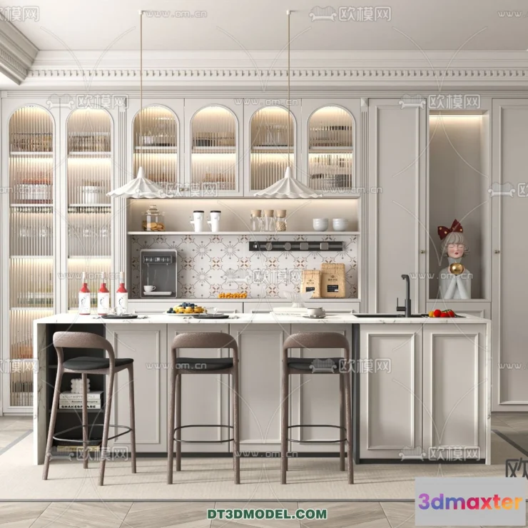 1370658 - Kitchen - France Style - Interior 3D Scene - 063 3D Max
