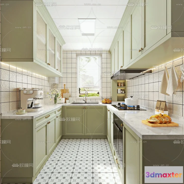 1370938 - Kitchen - France Style - Interior 3D Scene - 067 3D Max