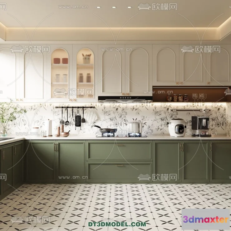 1370997 - Kitchen - France Style - Interior 3D Scene - 068 3D Max
