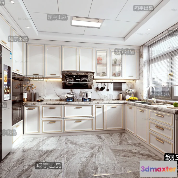 1372608 - Kitchen - Modern Style Interior 3D Scenes - 003 3D Max