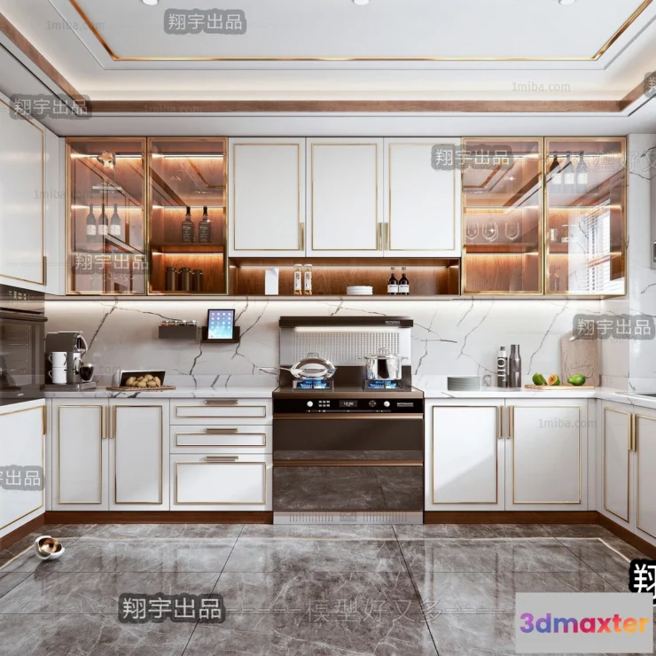 1372748 - Kitchen - Modern Style Interior 3D Scenes - 005 3D Max