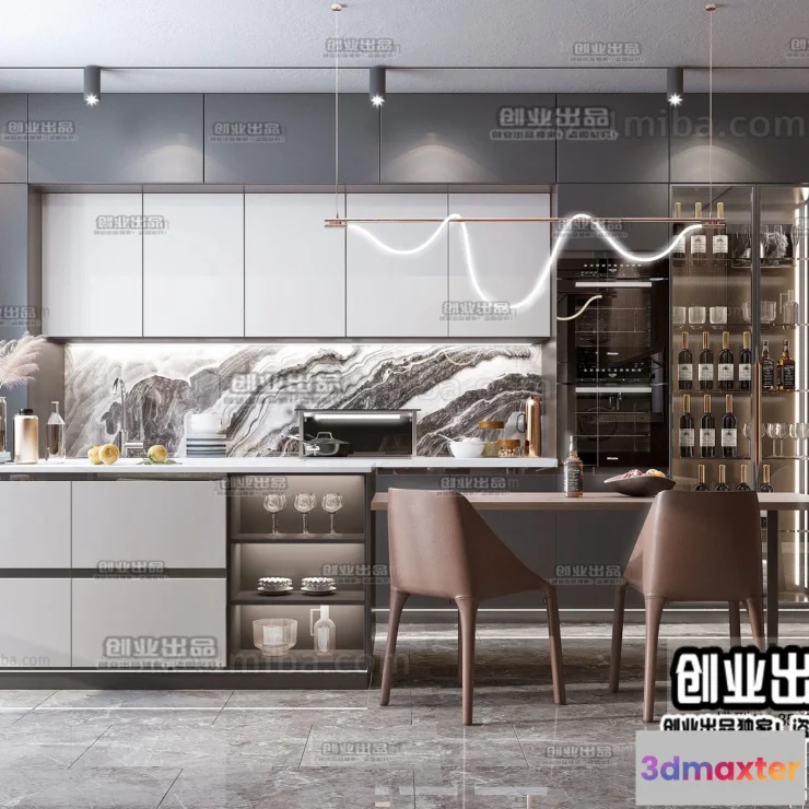 1373216 - Kitchen - Modern Style Interior 3D Scenes - 012 3D Max