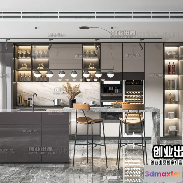 1373272 - Kitchen - Modern Style Interior 3D Scenes - 013 3D Max