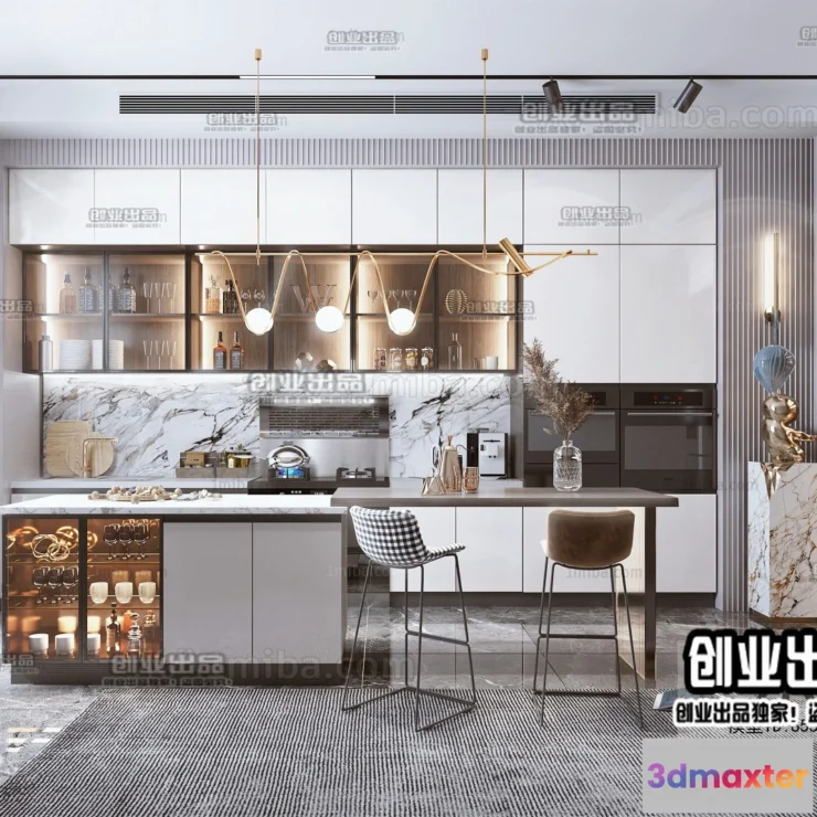 1373327 - Kitchen - Modern Style Interior 3D Scenes - 014 3D Max