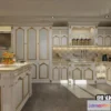 1374022 - Kitchen 3D Interior Scene Model - European Style - 033 3D Max