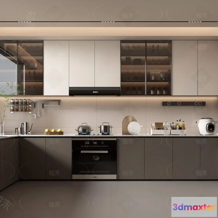 1374137 - Kitchen - 3D Interior Scene - Italian Style - 004 3D Max