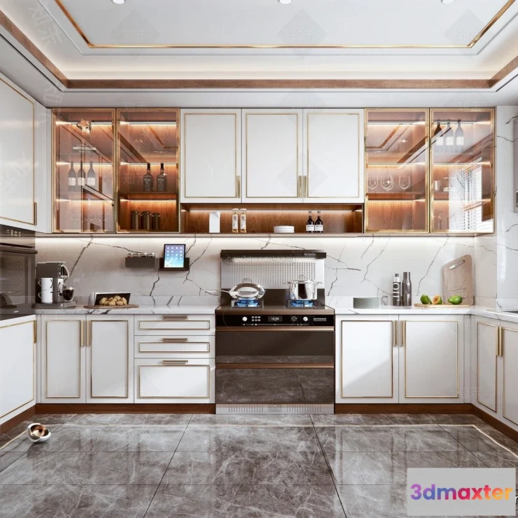 1374207 - Kitchen - 3D Interior Scene - Italian Style - 005 3D Max