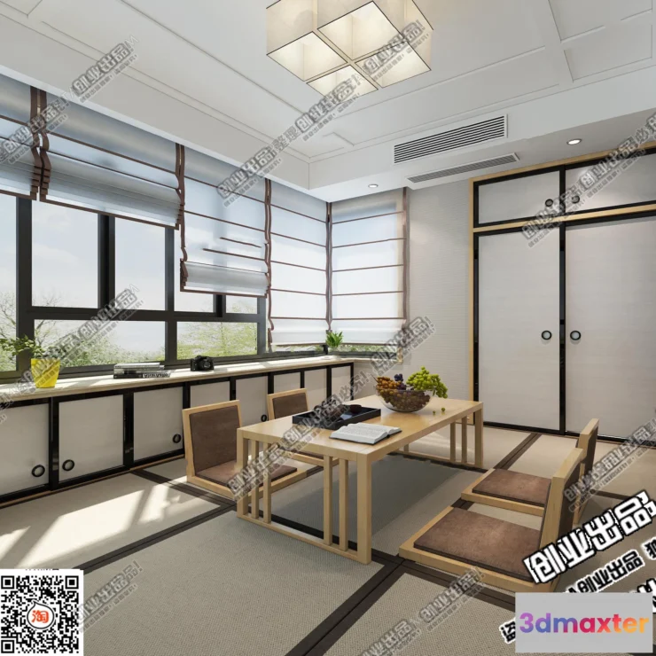 1377054 - Kitchen 3D Interior Scene - Japanese Style - 007 3D Max