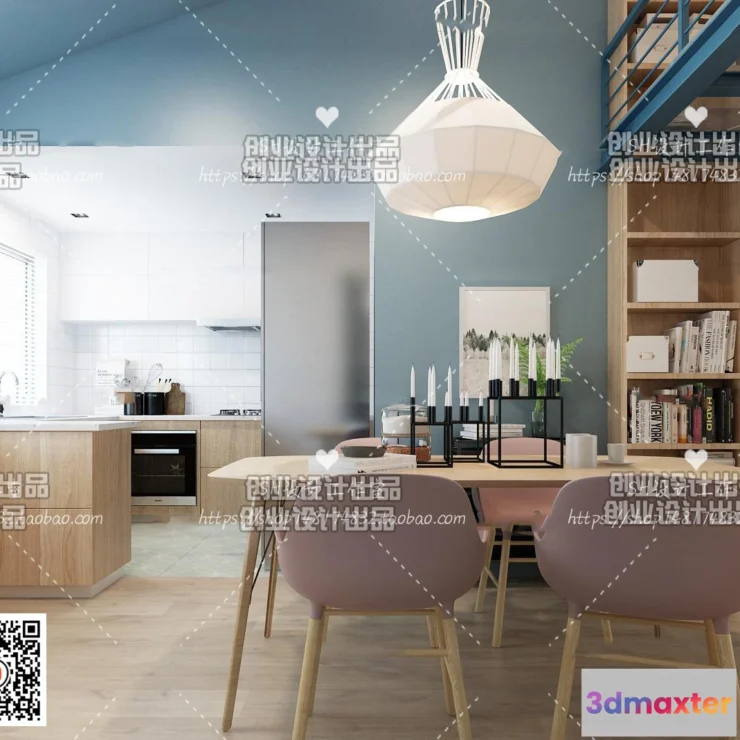 1377243 - Kitchen 3D Interior Scene - Japanese Style - 010 3D Max