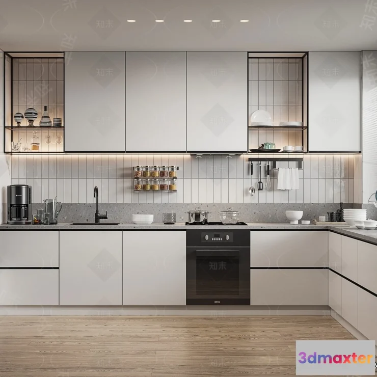 1380708 - Kitchen - 3D Models - 3D Interior Scenes - 001 3D Max