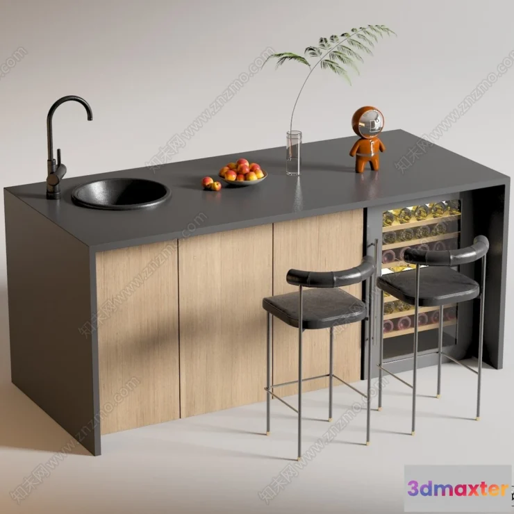 1380913 - Kitchen - 3D Models - 3D Interior Scenes - 004 3D Max