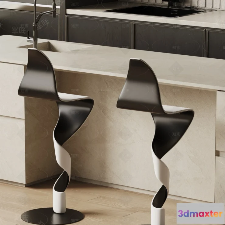 1380975 - Kitchen - 3D Models - 3D Interior Scenes - 005 3D Max