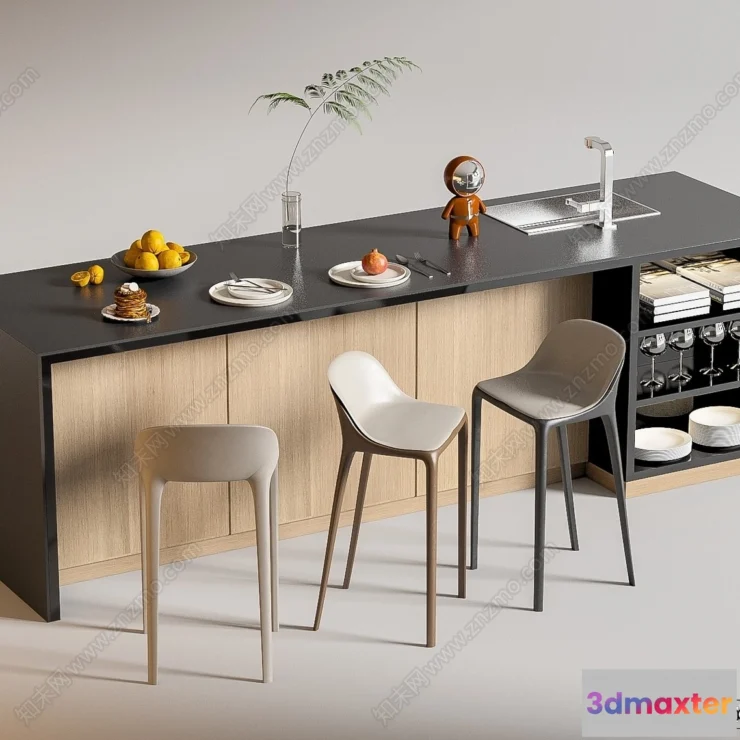 1381433 - Kitchen - 3D Models - 3D Interior Scenes - 012 3D Max