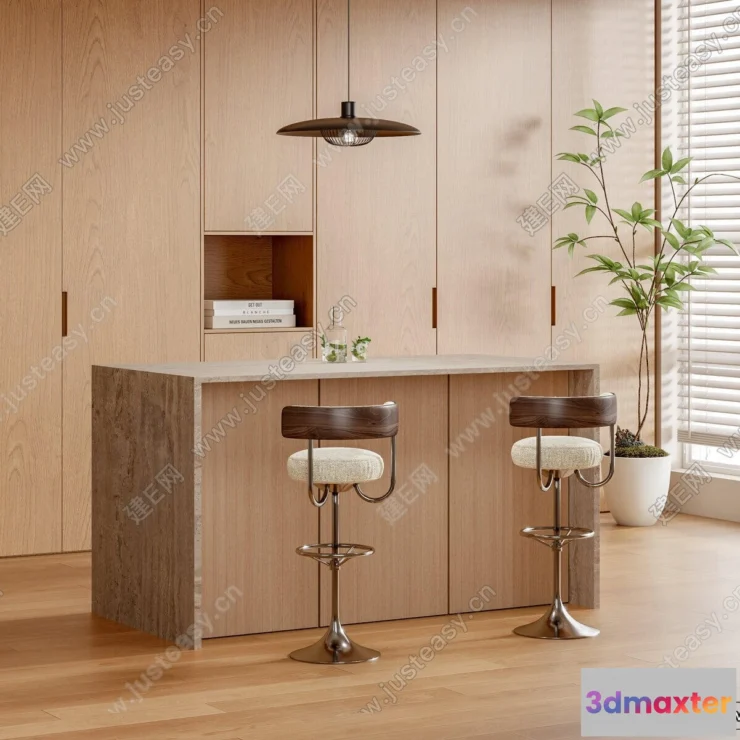 1381637 - Kitchen - 3D Models - 3D Interior Scenes - 015 3D Max