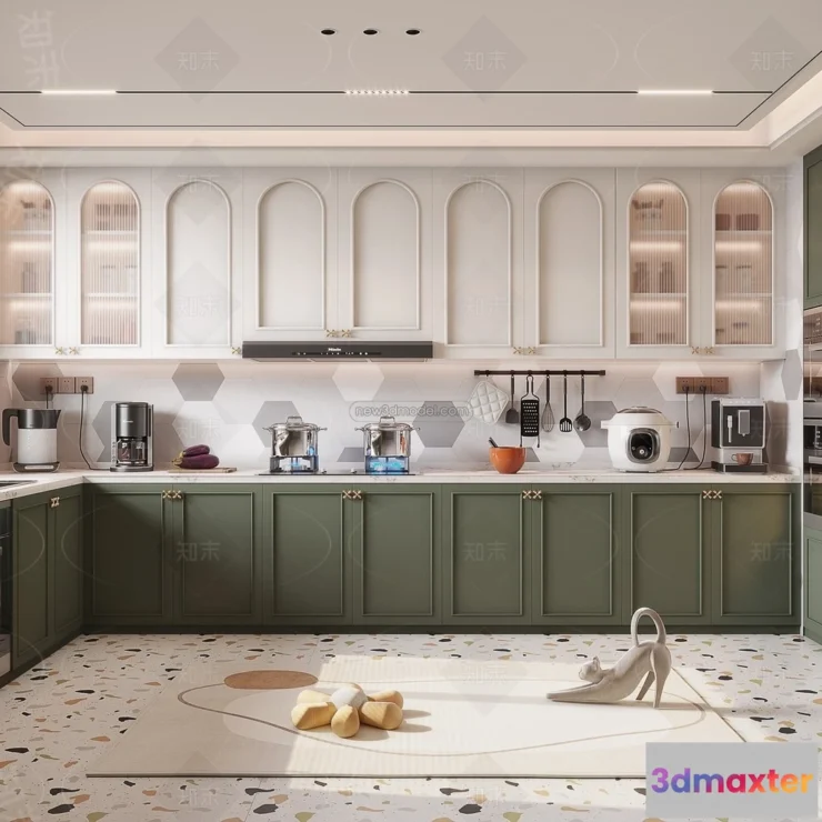 1383879 - Kitchen - 3D Interior Scene - French Style - 008 3D Max