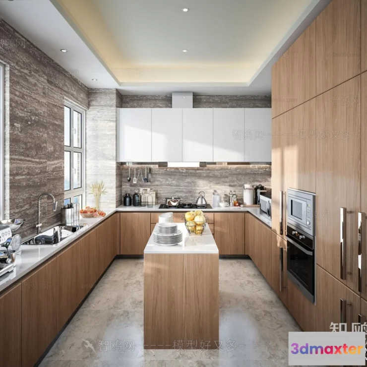 1383987 - Kitchen - Modern Style Interior 3D Scenes - 021 3D Max