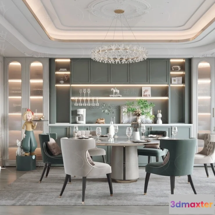 1384013 - Kitchen - 3D Interior Scene - French Style - 010 3D Max