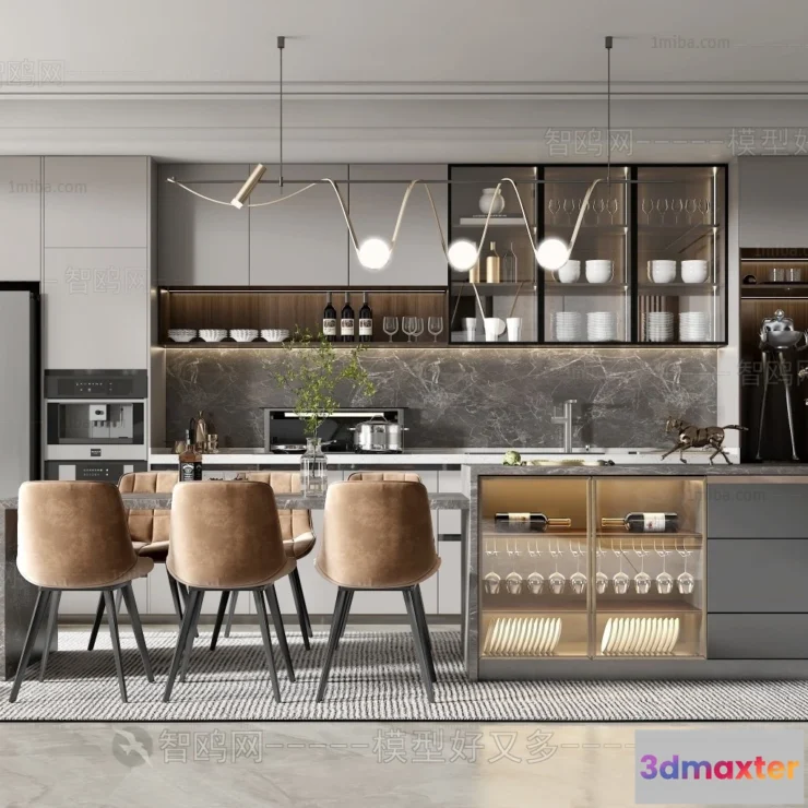 1384076 - Kitchen - 3D Models - 3D Interior Scenes - 052 3D Max
